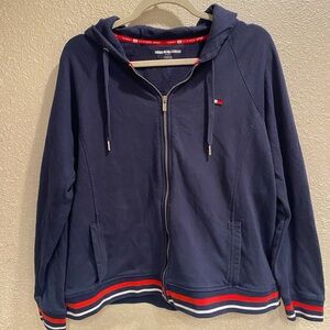 Tommy Hilfiger Navy Blue Zip Up Sweater